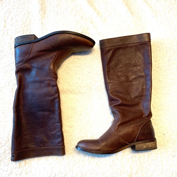 Diesel Desert Prarie Brown Leather High Boots - Picture 4 of 14